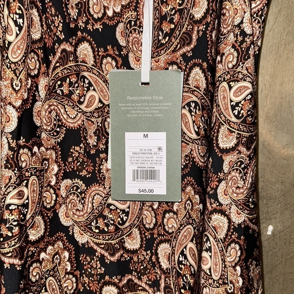 Nili Lotan x Target Brown Paisley Print Slip Dress - NWT - Picture 5 of 5